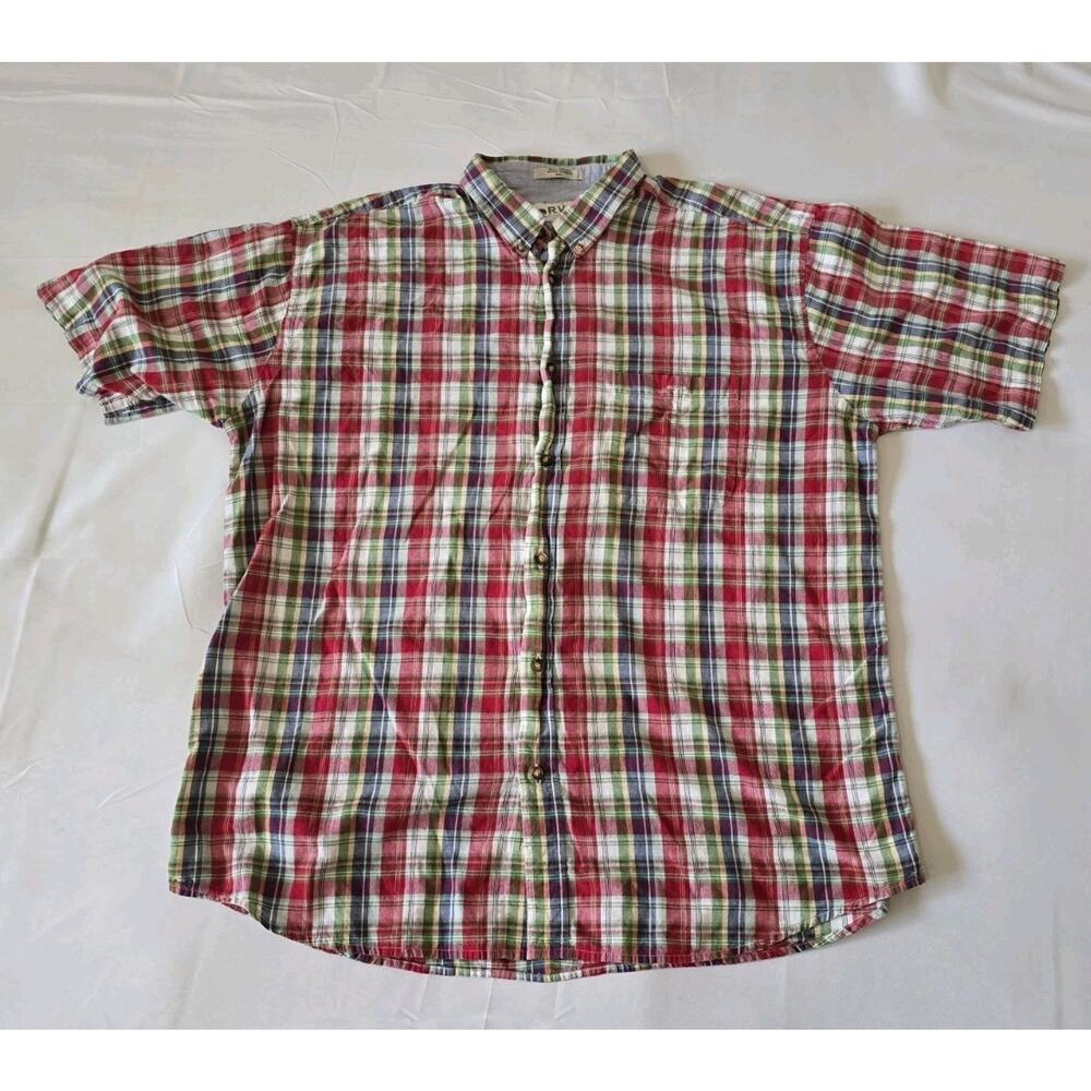 Orvis Classic Collection Plaid XXL 100% Cotton Outdoor Pocket Hike Camp EUC